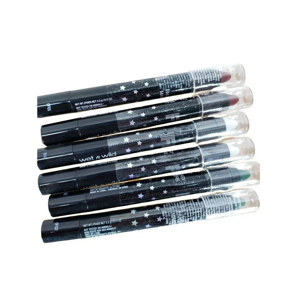 Wet Wild Multistick Coloricon Red‎ White Green lot of 6 Lipcolor Eye Liner